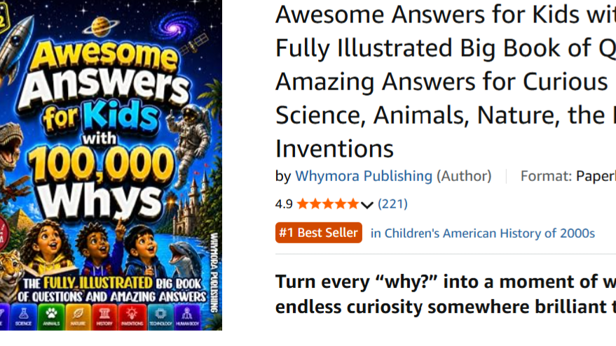 After campaign for Awesome Answers for Kids with 100,000 Whys