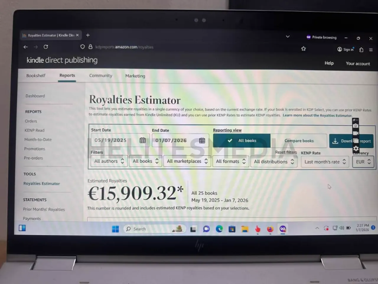 KDP Royalties Estimator